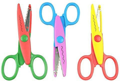 Zilzon Art and Craft Zig zag Paper Shaper Scissors (Pack of 3)