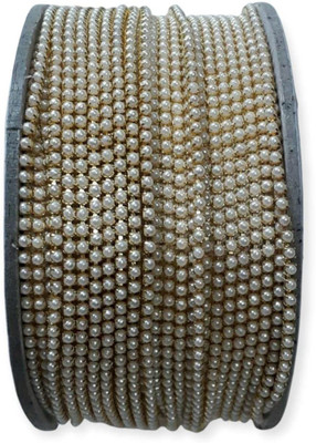 Zilzon Pearl Chain for Jewellery Making,Perfect for jhumkis and Bangles Pack of 5 Meter