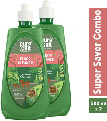 PureCult Floor Cleaner 500 ml Combo (Pack of 2) Lavendar And Geranium(2 x 500 ml)