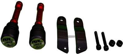 acube mart RR310 frame slider crash guard red silver Bike Crash Guard(TVS)