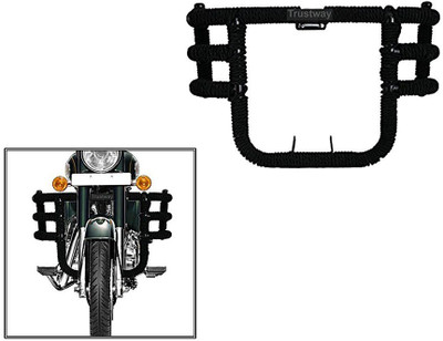 WHEETOYKART Heavy Duty Metal Leg Crash Guard 3 ROD with Black Rope Safety For RE Bullet(Royal Enfield)