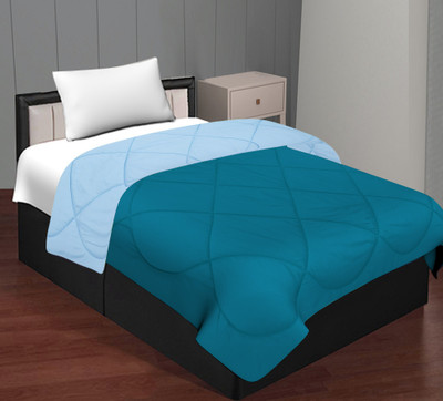 JAIPUR FABRIC Solid Single Comforter for  Heavy Winter(Microfiber, Ocean Blue Teal Blue)