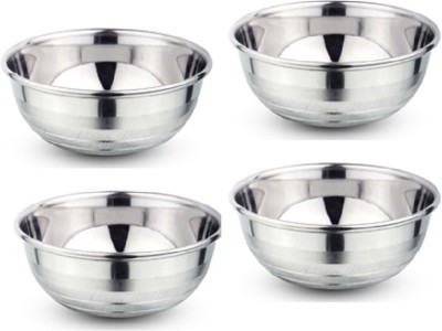 NEELAM Stainless Steel Vegetable Bowl Stainless Steel 6 22G Diamond Prem Vati, 250 ml, Set of 4(Pack of 4, Silver)