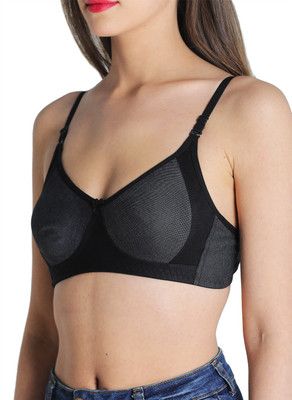 deevaz Women T-Shirt Non Padded Bra(Black)