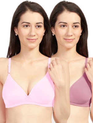 Sonari Women Plunge Non Padded Bra(Pink, Purple)