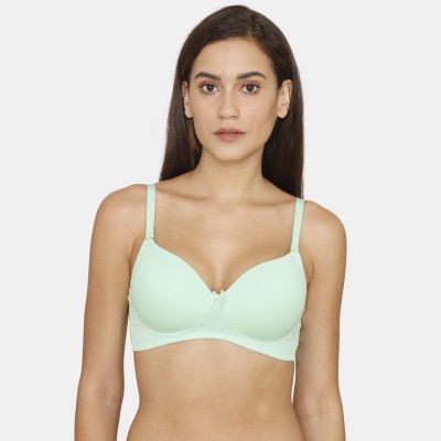 ZIVAME Women Push-up Lightly Padded Bra(Green)