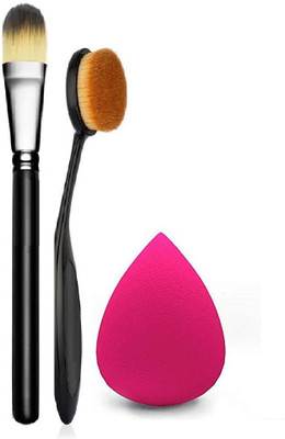 MYEONG PERFECT EYE MAKE UP FACE MAKE UP SOFT BELNDER AND BRUSH(Pack of 3)