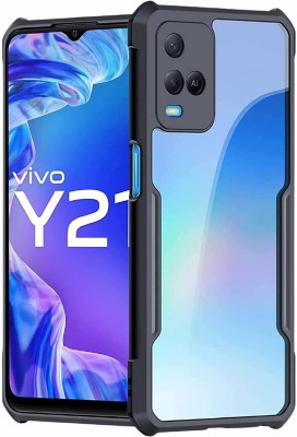 Meephone Back Cover for Vivo Y21 (2021)(Black, Transparent, Grip Case, Pack of: 1)