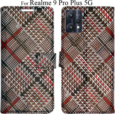 MYSHANZ Flip Cover for Realme 9 Pro + 5G, Realme 9 Pro Plus 5G(Red, Magnetic Case)