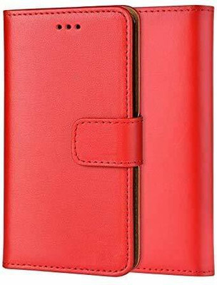 TELETEL Flip Cover for Motorola Moto E5(Red, Cases with Holder, Pack of: 1)
