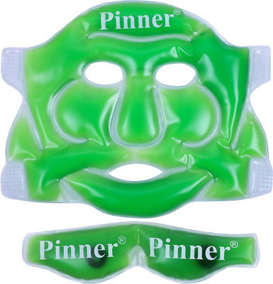 PINNER Anti-Fatigue Cooling Gel Face & Eye Mask with Strap | Facial Skin Refresh Face Shaping Mask(2 Items in the set)