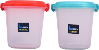 Homix Plastic Grocery Container  - 10 L(Pack of 2, Red, Green)