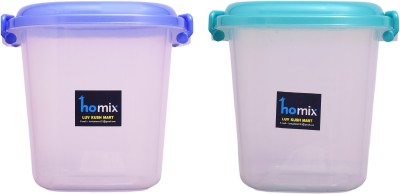 Homix Plastic Grocery Container  - 10 L(Pack of 2, Green, Blue)