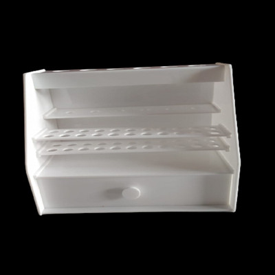 EXCLIQ 2 Compartments Acrylic PIPETTE AND TEST TUB HOLDER(White)