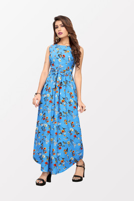 KETAKI FASHION Women Maxi Light Blue Full Length Dress