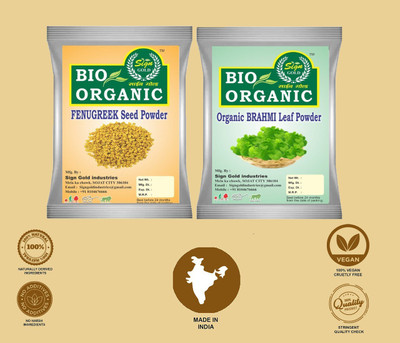 sign gold Pure Organic (Fenugreek seed 100g & Brahmi Leaf 100 g) powder(200 g)
