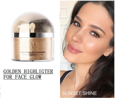 KA-KAIASHA PERFECT FOR FACE HIGHLIGHTER GOLD SHIMMER POWDER HIGHLIGHTER PACK OF 1 Highlighter(GOLDEN)