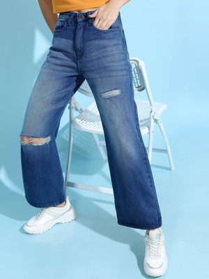 Tokyo Talkies Boyfriend Women Blue Jeans