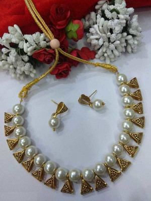 Krishna Enterprises Alloy Gold-plated Gold Jewellery Set(Pack of 1)