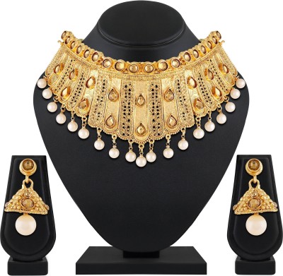 Ashmita Creation Zinc Gold-plated Gold Jewellery Set(Pack of 1)