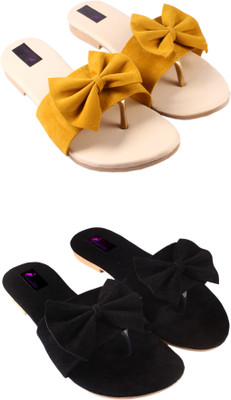 Purple Flamingo Girls Slip-on Flats(Multicolor , 15-30)