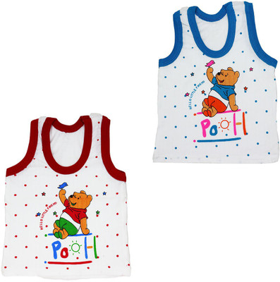 Kronado Vest For Baby Boys Cotton Blend(Multicolor, Pack of 2)