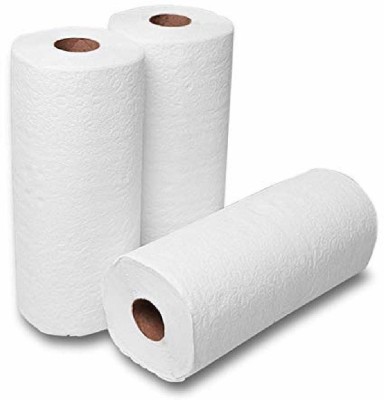 Mahasan Extra Soft and Extra Thick, Kitchen Tissue Paper Roll, 4 Ply Pack of 3(4 Ply, 150 Sheets)