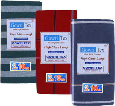 GOWRI TEX Striped Multicolor Lungi