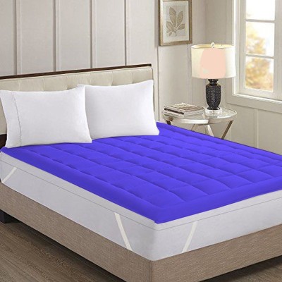 rakhi home décor Mattress Topper King Size Breathable, Stretchable, Waterproof Mattress Cover(Blue)