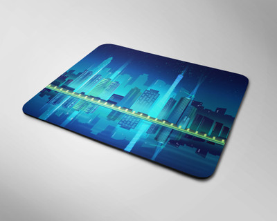 BLISSart Mousepad For Laptops Computer Gaming Mouse Pad HD Printed-USA Manhattan Non Slip Base Mousepad(Square 9 X 7.5 Inches)