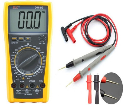 HTC Instrument DM-92 Digital Multimeter 3½ Digit Multimeter_APO And 4000 Counts 1 Year Warranty Digital Multimeter(Black 4000 Counts)