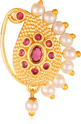 VIVASTRI Cubic Zirconia Gold-plated Plated Alloy Nose Stud