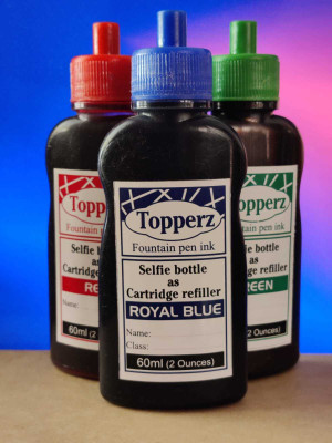 topperz FOUNTAIN PEN Ink Bottle(Pack of 3, Ink Color - Red, Blue, Green)