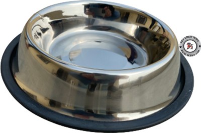 Pet crew india PCI Stainless Steel Feeding Bowl For Pets (medium) Stainless Steel Pet Bowl(250 ml Silver)