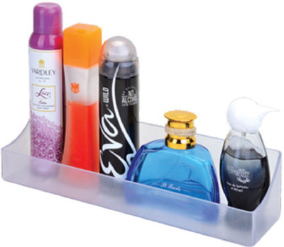 Epraiser ABS Unbreakable EZ-180 Multi Use Bathroom Shampoo Plastic Wall Shelf(Number of Shelves - 1, Clear)