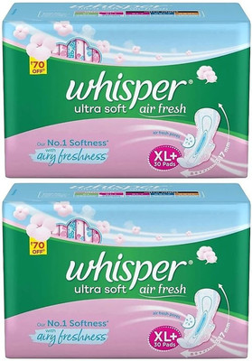 Whisper Ultra soft air fresh XL+ 30+30 pads Sanitary Pad