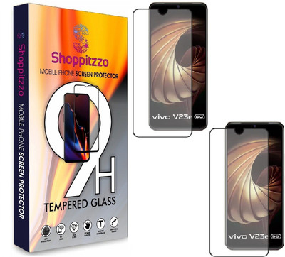 Shoppitzzo Edge To Edge Tempered Glass for Vivo V23e 5G/NeoShield Tempered Glass/Full Screen Coverage-Edge to Edge/9H(Pack of 2)