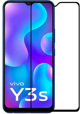 welldesign Edge To Edge Tempered Glass for Vivo Y3s(Pack of 1)