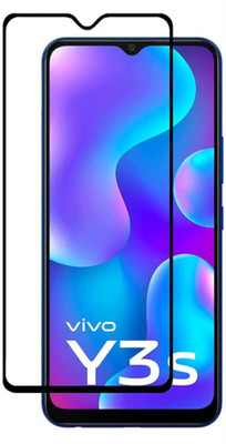 welldesign Edge To Edge Tempered Glass for Vivo Y3s(Pack of 1)
