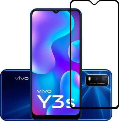 welldesign Edge To Edge Tempered Glass for Vivo Y3s(Pack of 1)