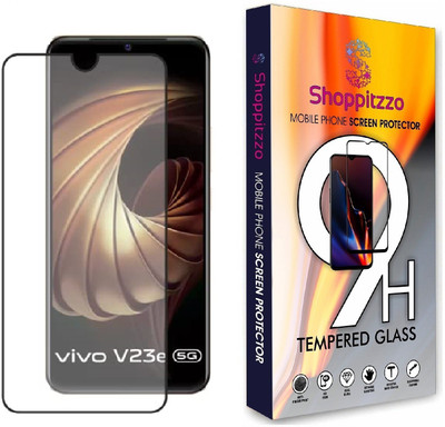 Shoppitzzo Edge To Edge Tempered Glass for Vivo V23e 5G/DuraGlass Tempered Glass/Full Screen Coverage-Edge to Edge/9H(Pack of 1)