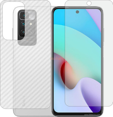 MOBART Front and Back Tempered Glass for REDMI NOTE 11 4G (Front Matte Finish & Back 3d Carbon Fiber)(Pack of 2)