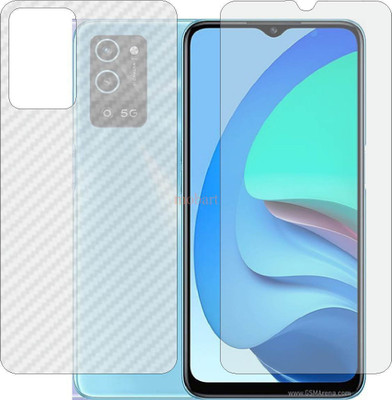 MOBART Front and Back Tempered Glass for OPPO A56 5G PFVM10 (Front Matte Finish & Back 3d Carbon Fiber)(Pack of 2)