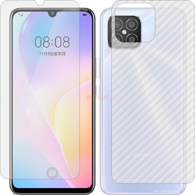 MOBART Front and Back Tempered Glass for HUAWEI NOVA 8SE 4G JSCAL50 (Front Matte Finish & Back 3d Carbon Fiber)(Pack of 2)