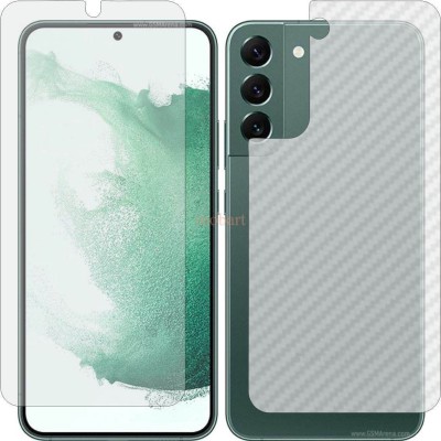 MOBART Front and Back Tempered Glass for SAMSUNG GALAXY S22 PLUS 5G (Front Matte Finish & Back 3d Carbon Fiber)(Pack of 2)