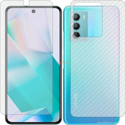 MOBART Front and Back Tempered Glass for VIVO T1 (Front Matte Finish & Back 3d Carbon Fiber)(Pack of 2)