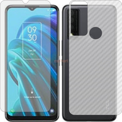 MOBART Front and Back Tempered Glass for TCL 30 XE 5G (Front Matte Finish & Back 3d Carbon Fiber)(Pack of 2)
