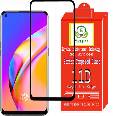EZGER Edge To Edge Tempered Glass for OPPO F19 Pro(Pack of 1)