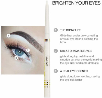 Aylily Rounder-On Ultra Creamy Texture Long Lasting Eye Pencil(WHITE, 2 g)