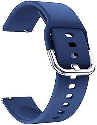 valente Premium Soft Silicone Buckle 20 mm Compatible Smart Watch Strap(Mullti Color)